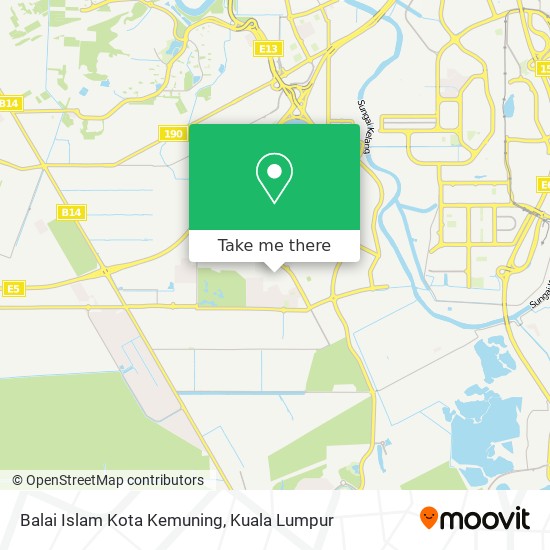 Peta Balai Islam Kota Kemuning