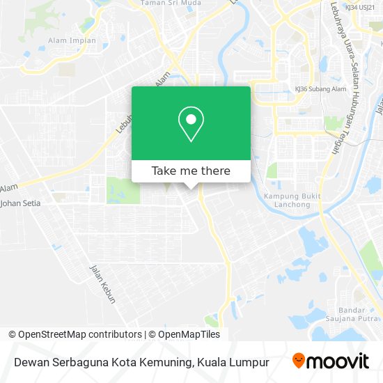 Dewan Serbaguna Kota Kemuning map