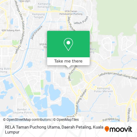 Peta RELA Taman Puchong Utama, Daerah Petaling