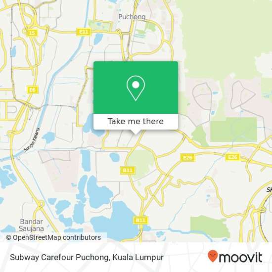 Peta Subway Carefour Puchong
