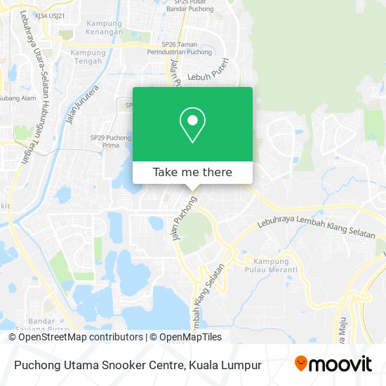Peta Puchong Utama Snooker Centre
