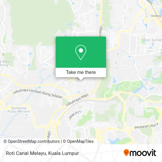 Roti Canai Melayu map