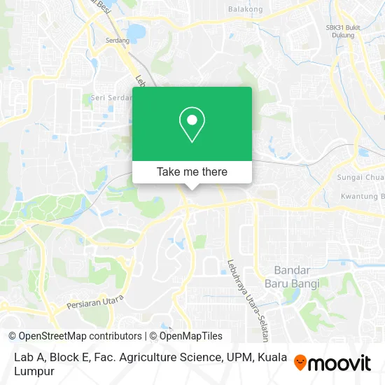Lab A, Block E, Fac. Agriculture Science, UPM map