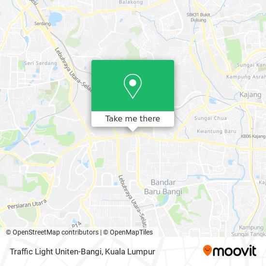 Traffic Light Uniten-Bangi map