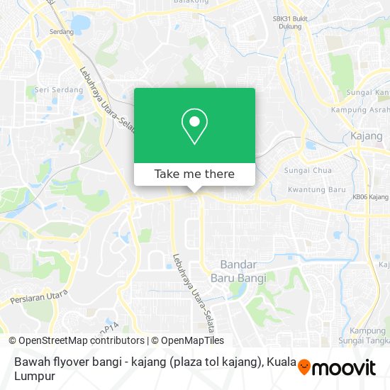 Peta Bawah flyover  bangi - kajang (plaza tol kajang)