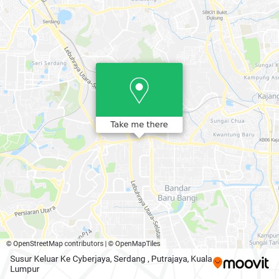 Peta Susur Keluar Ke Cyberjaya, Serdang ,  Putrajaya