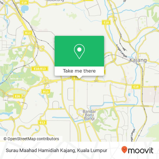 Peta Surau Maahad Hamidiah Kajang