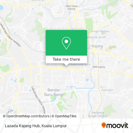 Lazada Kajang Hub map