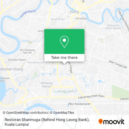 Peta Restoran Shanmuga (Behind Hong Leong Bank)