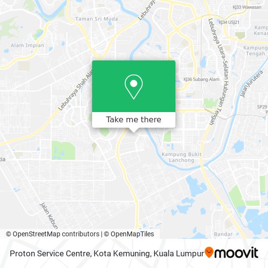 Peta Proton Service Centre, Kota Kemuning