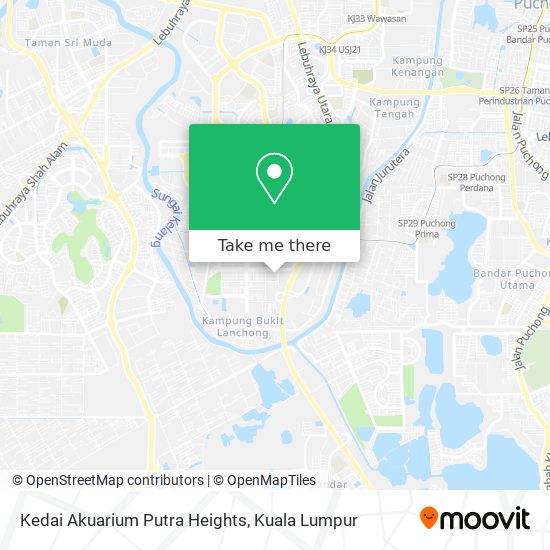 Peta Kedai Akuarium Putra Heights