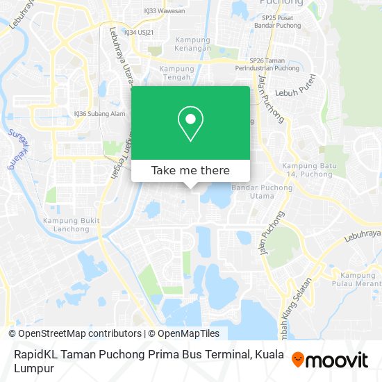 Peta RapidKL Taman Puchong Prima Bus Terminal