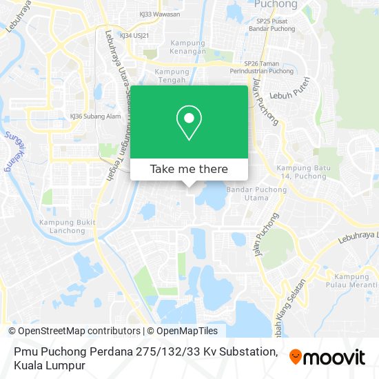 Pmu Puchong Perdana 275 / 132 / 33 Kv Substation map