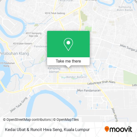 Kedai Ubat & Runcit Hwa Seng map