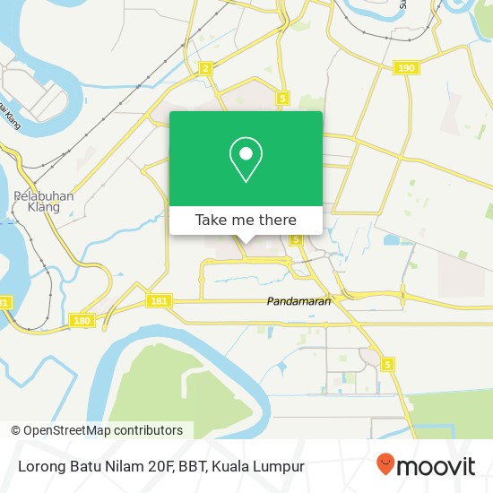 Peta Lorong Batu Nilam 20F, BBT