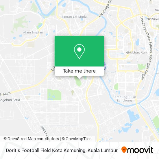 Peta Doritis Football Field Kota Kemuning