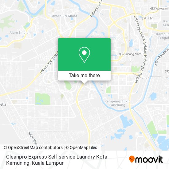 Cleanpro Express Self-service Laundry Kota Kemuning map