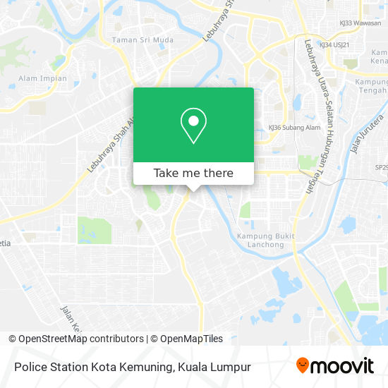 Police Station Kota Kemuning map