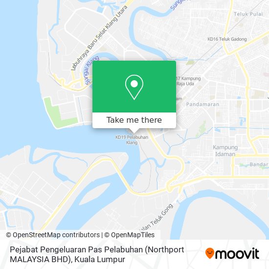 Peta Pejabat Pengeluaran Pas Pelabuhan (Northport MALAYSIA BHD)