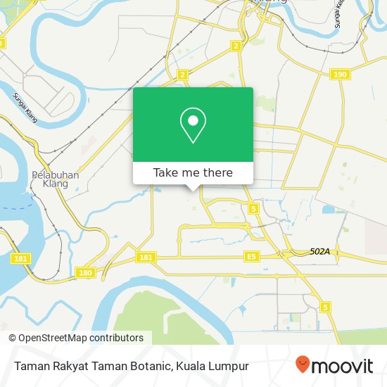 Taman Rakyat Taman Botanic map