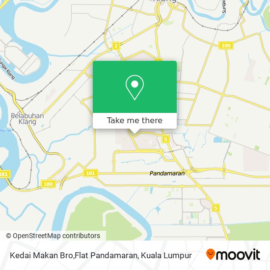 Kedai Makan Bro,Flat Pandamaran map