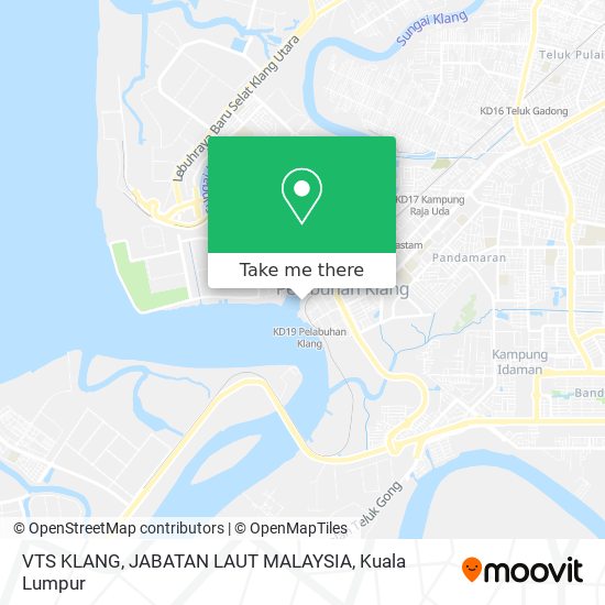 Peta VTS KLANG, JABATAN LAUT MALAYSIA