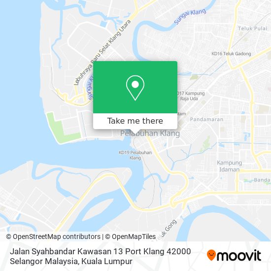 Peta Jalan Syahbandar Kawasan 13 Port Klang 42000 Selangor Malaysia