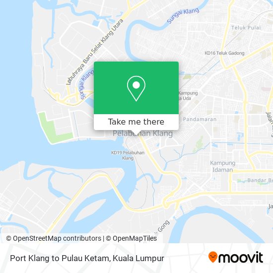 Peta Port Klang to Pulau Ketam