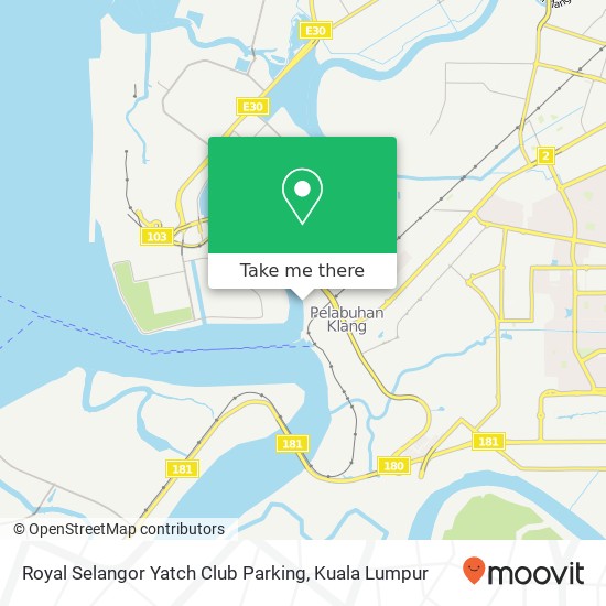 Peta Royal Selangor Yatch Club Parking