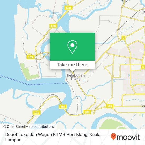 Peta Depot Loko dan Wagon KTMB Port Klang