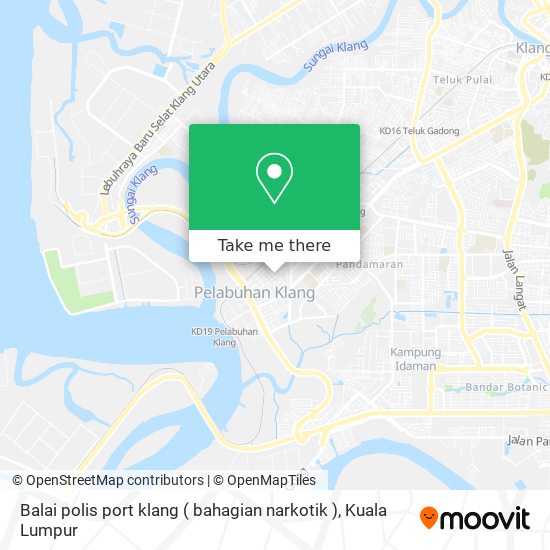 Peta Balai polis port klang ( bahagian narkotik )