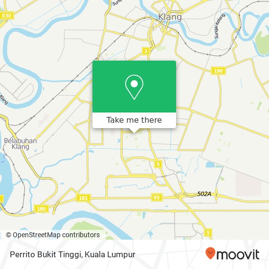 Perrito Bukit Tinggi map