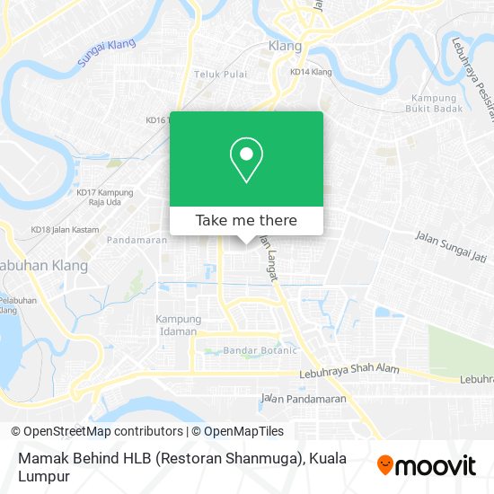 Peta Mamak Behind HLB (Restoran Shanmuga)