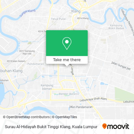 Peta Surau Al-Hidayah Bukit Tinggi Klang