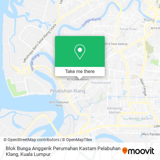 Blok Bunga Anggerik Perumahan Kastam Pelabuhan Klang map