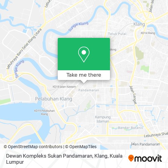 Dewan Kompleks Sukan Pandamaran, Klang map