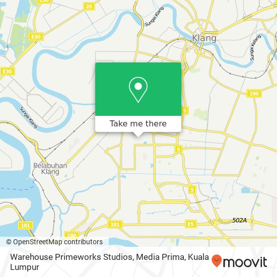Warehouse Primeworks Studios, Media Prima map