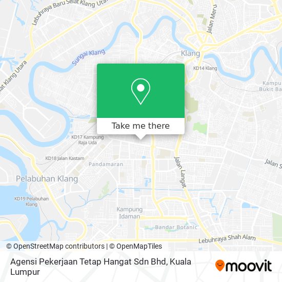 Peta Agensi Pekerjaan Tetap Hangat Sdn Bhd