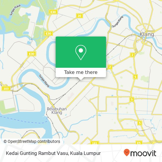 Kedai Gunting Rambut Vasu map