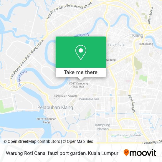 Peta Warung Roti Canai fauzi port garden