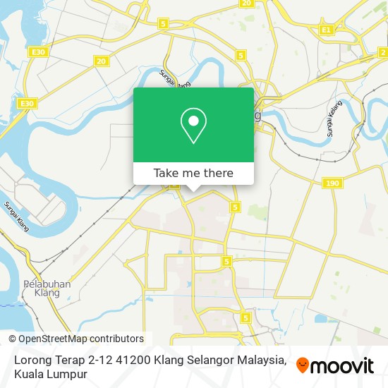 Peta Lorong Terap 2-12 41200‎ Klang‎ Selangor Malaysia