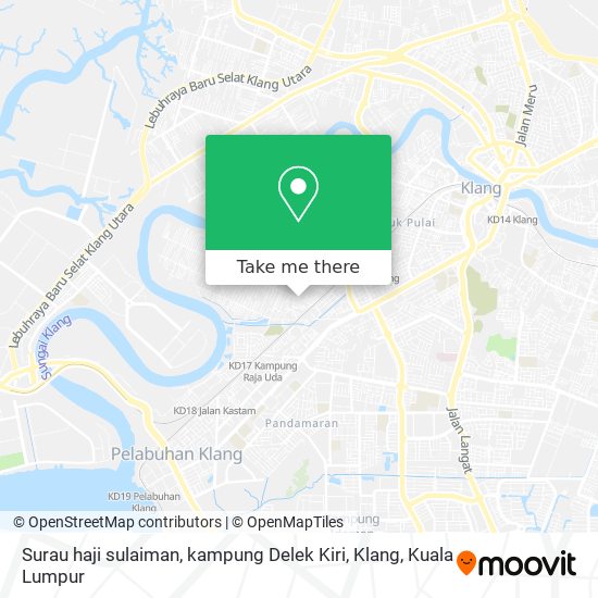 Peta Surau haji sulaiman, kampung Delek Kiri, Klang