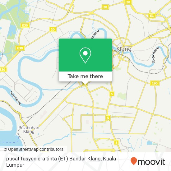 pusat tusyen era tinta (ET) Bandar Klang map