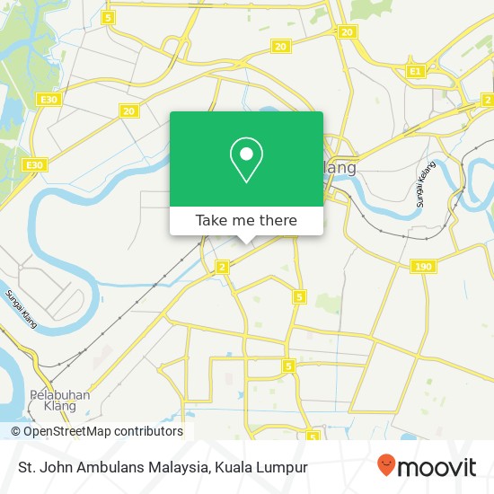 Peta St. John Ambulans Malaysia