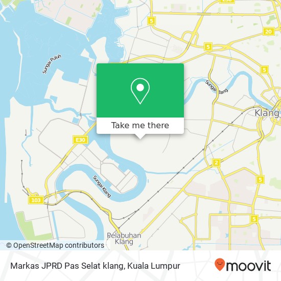 Markas JPRD Pas Selat klang map