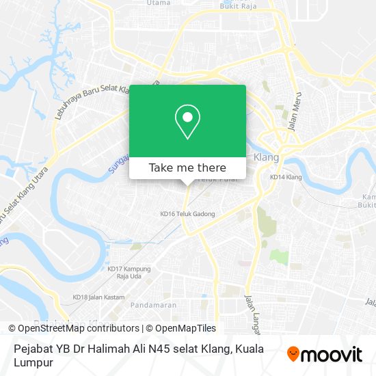 Peta Pejabat YB Dr Halimah Ali N45 selat Klang