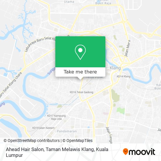 Peta Ahead Hair Salon, Taman Melawis Klang