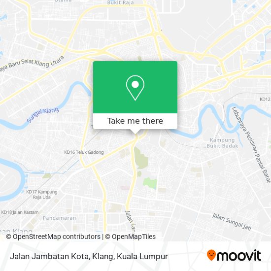 Peta Jalan Jambatan Kota, Klang