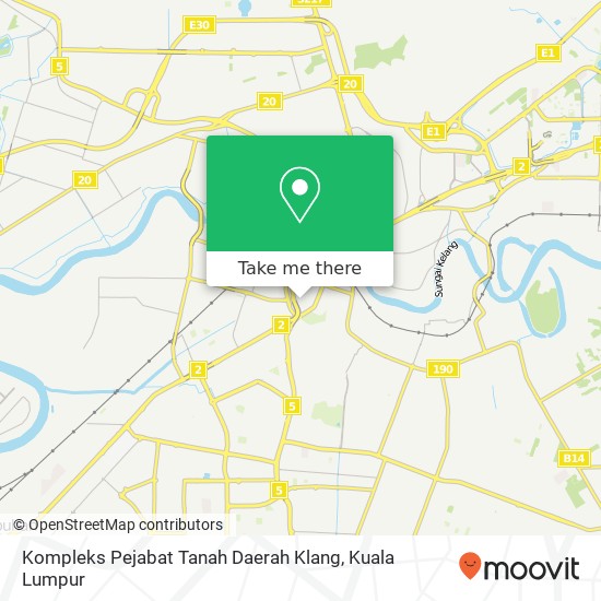 Peta Kompleks Pejabat Tanah Daerah Klang