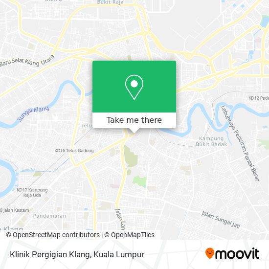Klinik Pergigian Klang map